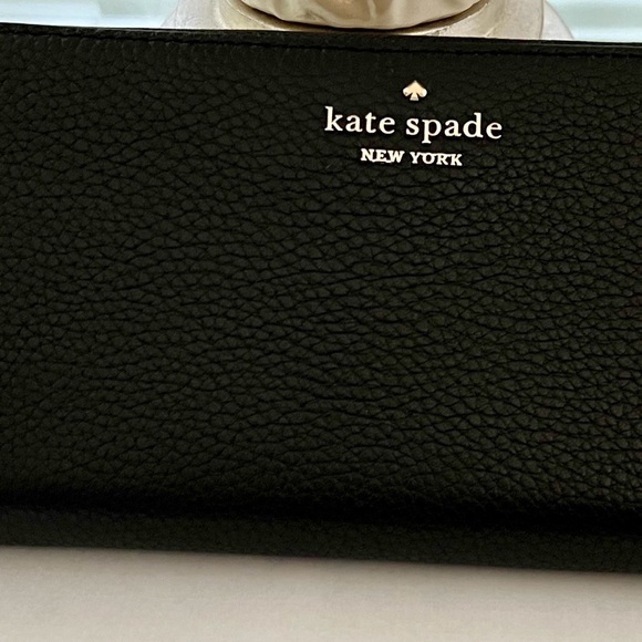 NWT Kate Spade NWT Leila Pebble Leather Large Continental Wallet Black - Picture 9 of 13